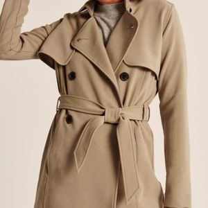 Abercrombie & Fitch Khaki Trench Coat